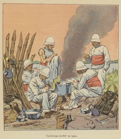 Bivak 200. linie od after Louis Charles Bombled
