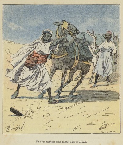 Střela padá, aniž by explodovala v konvoji od after Louis Charles Bombled
