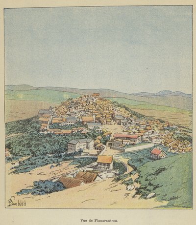 Vue de Fianarantroa od after Louis Charles Bombled