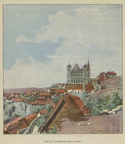 Pohled na Antananarivo z jihu od after Louis Charles Bombled