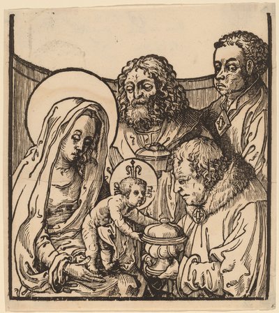 Klanění tří králů od after Lucas van Leyden