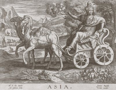 Asia from The Four Continents, pub. C 1588-89 od after Maarten de Vos