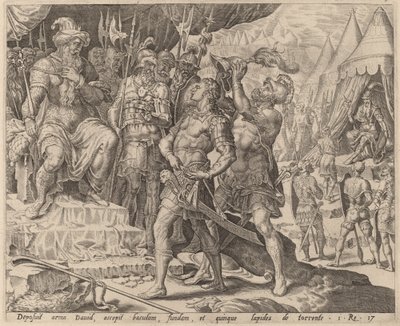 David ozbrojený před Saulem od after Maerten van Heemskerck