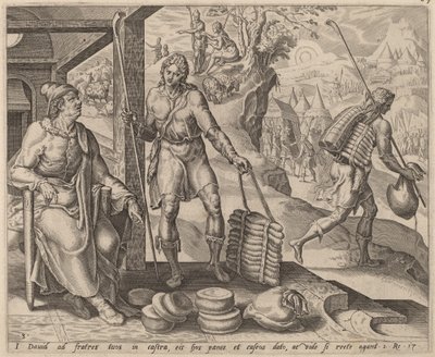 Jesse posílá Davida do tábora od after Maerten van Heemskerck