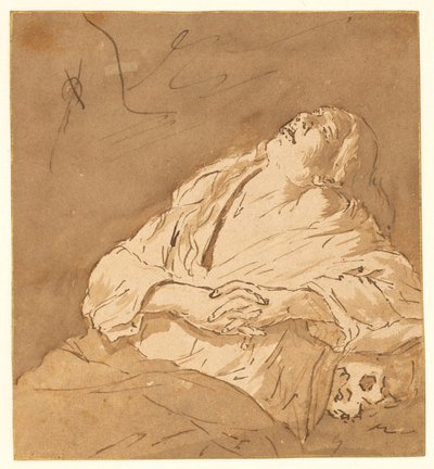 Svatá Máří Magdalena v extázi od after Michelangelo Merisi da Caravaggio