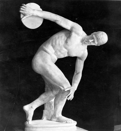 Discobolus, kopie řeckého originálu (sádra) od after Myron