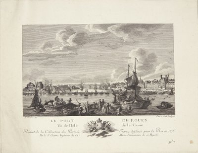 Přístav Rouen (Le port de Rouen) od after Nicolas Marie Ozanne
