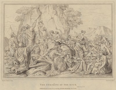 Úder do skály, Exodus od after Nicolas Poussin