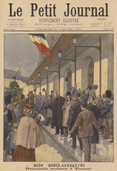 Paul Deroulede je vřele vítán v Tournai v Belgii od after Oswaldo Tofani