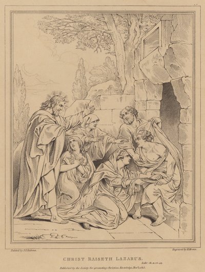 Kristus křísí Lazara, Lukáše od after Peter Paul Rubens