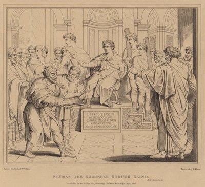 Elymas Čaroděj oslepl, Skutky od after Raphael