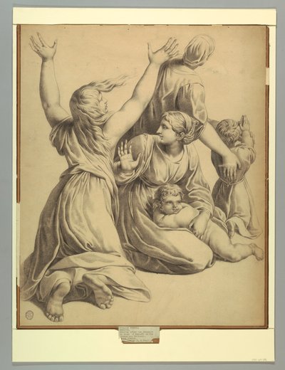 Skupina figurek z Raphaelova Incendio del Borgo od after Raphael