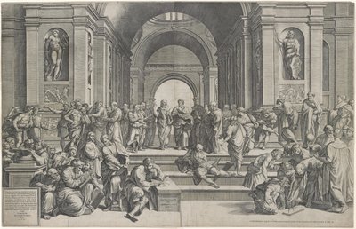Škola v Aténách. Hospoda. 1550 od after Raphael