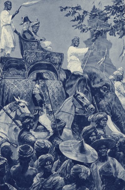 Singapur, Britové vstupují do města, vzdal se sultánem z Johore v roce 1824 za částku peněz od after Richard Caton II Woodville