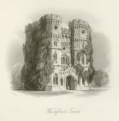 Věž Wainfleets Tower od after Thomas Allom