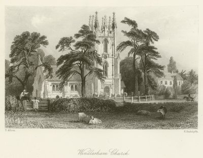 Kostel Windlesham od after Thomas Allom