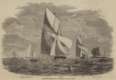 Lowestoft Regatta, zápas kutrů první třídy od after Thomas Harrington Wilson
