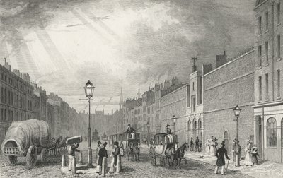 Farringdon Street a věznice Fleet, 1830 od Thomas Hosmer after Shepherd