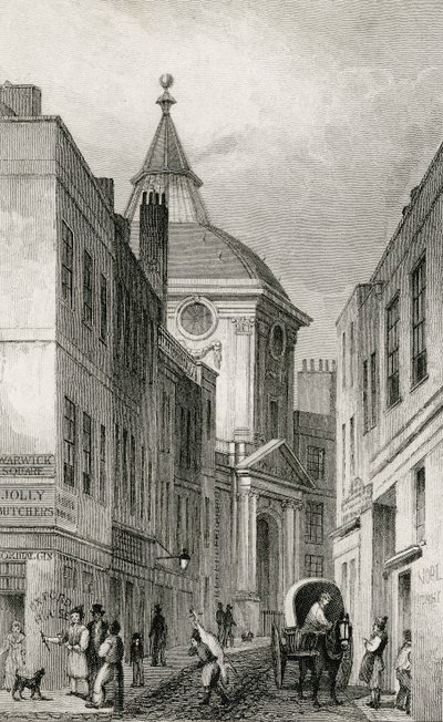 Physicians College, Warwick Lane, 1830 od Thomas Hosmer after Shepherd