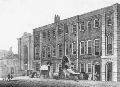 Jižní pohled na Theatre Royal v Portugal Street, Lincolns Inn Fields, 1811 od Thomas Hosmer after Shepherd