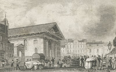 St Pauls Covent Garden, kolem roku 1810 od Thomas Hosmer after Shepherd