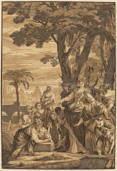 Nalezení Mojžíše od after Veronese John Baptist Jackson