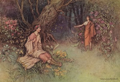 Geoffrey Chaucer, Příběh rytířů od after Warwick Goble