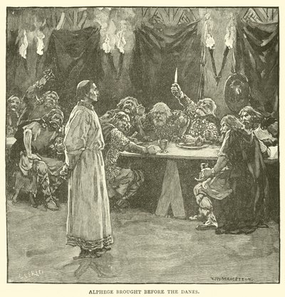Alphege přivedl před Dány od after William Henry Margetson