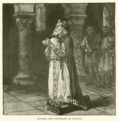 Edward Vyznavač v kostele od after William Henry Margetson