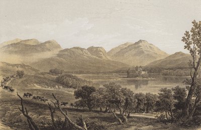 Hrad Kilchurn (chromolitho) od after William Leighton Leitch