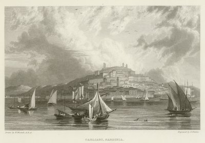 Cagliari, Sardinie od William after Westall