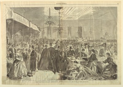 Great Fair Dané v City Assembly Rooms, New York, prosinec 1861, v Aid of City Poor, z Harper
