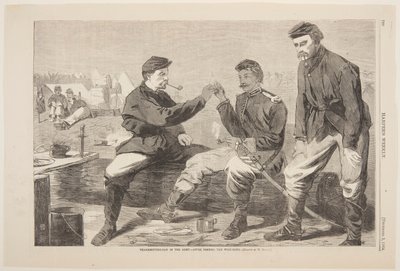 Den díkůvzdání v armádě – Po večeři: The Wish-Bone od Winslow Homer
