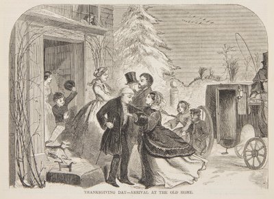 Den díkůvzdání – Příjezd do Starého domova od Winslow Homer