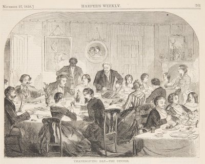 Den díkůvzdání – večeře od Winslow Homer
