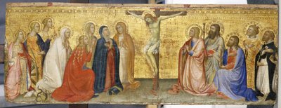 Kristus na kříži s Marií Magdalenou a dalšími svatými, kolem 1360 (tempera na topolovém dřevě) od also Manfredi de Battilori Bartolo di Fredi