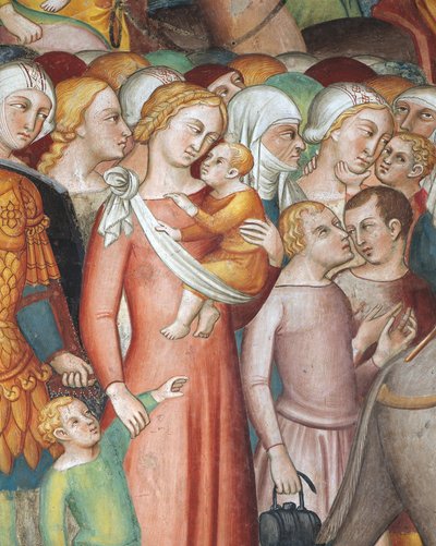 Přechod přes Rudé moře, scéna z Příběhů Starého zákona od also Manfredi de Battilori Bartolo di Fredi