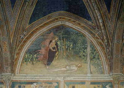 Stvoření člověka od also Manfredi de Battilori Bartolo di Fredi