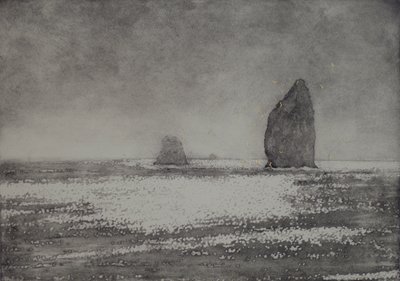 Trinity, 2017, akvatinta a ruční barvení na papíře od angus hampel