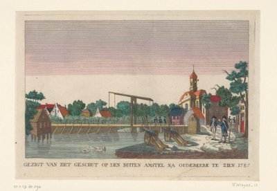 Batterij te Ouderkerk, 1787 Gezigt van het geschut op den Buiten Amstel na Ouderkerk te zien 1787 (title on object) Batterijen rondom Amsterdam in 1787 (Duitse kopieën) (series title)   1355476   cs       czech Successfully Translated  Original: De griffio od anonymous (attributed to)