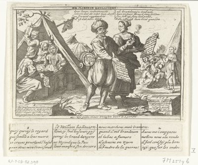 Stateční Batavians, 1673 The Brave Bathaviers / Le Vaillans battaviers (název na objektu) Šest francouzských karikatur Holanďanů z roku 1673 (název série) od anonymous (possibly)
