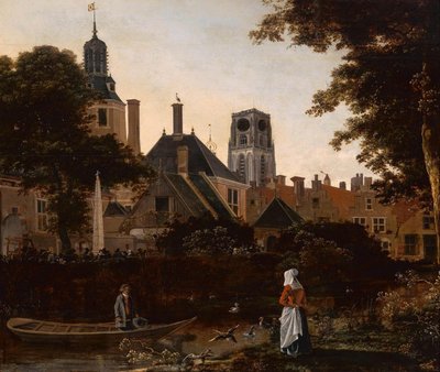 Nizozemsky: Stadsgezicht te Rotterdam met de Sint Laurenstoren Pohled na Rotterdam s věží St. Laurenskerk od anonymous 