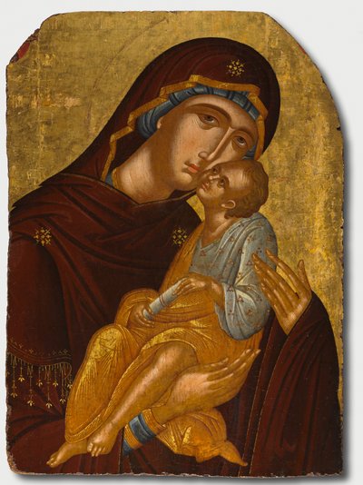 Ikona Matky Boží a Jezulátka (Panna Eleousa) od attributed to Angelos Akotantos (Greek, d. 1450)