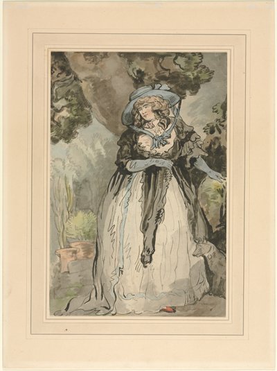 Paní Samuel Howitt (rozená Elizabeth Rowlandaon) od attributed to George Murgatroyd Woodward