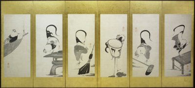 Kohouti a slepice od attributed to Itō Jakuchū