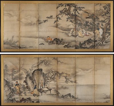 Čtyři úspěchy od attributed to Kano Shōei