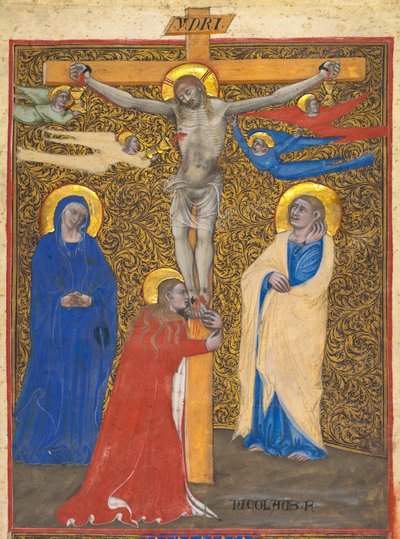 Jeden list z misálu: Ukřižování od attributed to Nicolò da Bologna