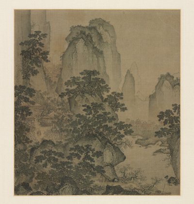 Přístav Peach-Blossom Spring od attributed to Shi Rui