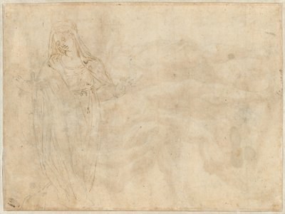 Klečící žena [verso] od called Bertoia Jacopo Zanguidi