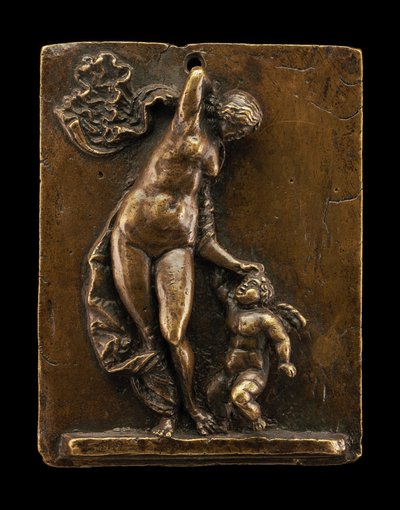 Venuše kárající Cupida od called Riccio Andrea Briosco